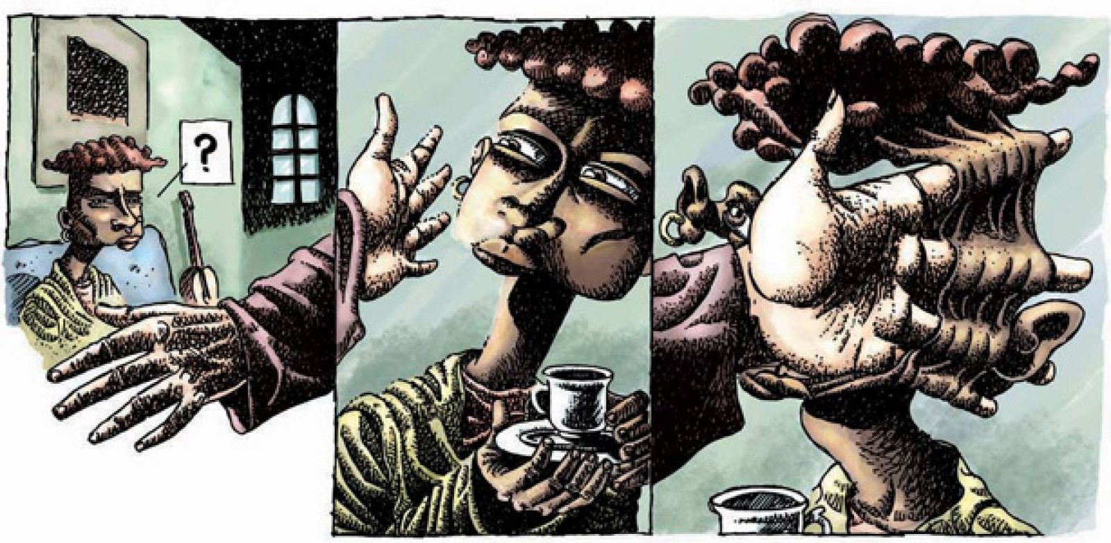 Viñetas de 'Orlando y el juego 1: La sociedad de la niebla', de Luis Durán