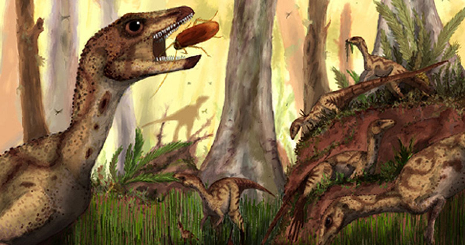 Impresión de una manada de 'Laquintasaura venezuelae'