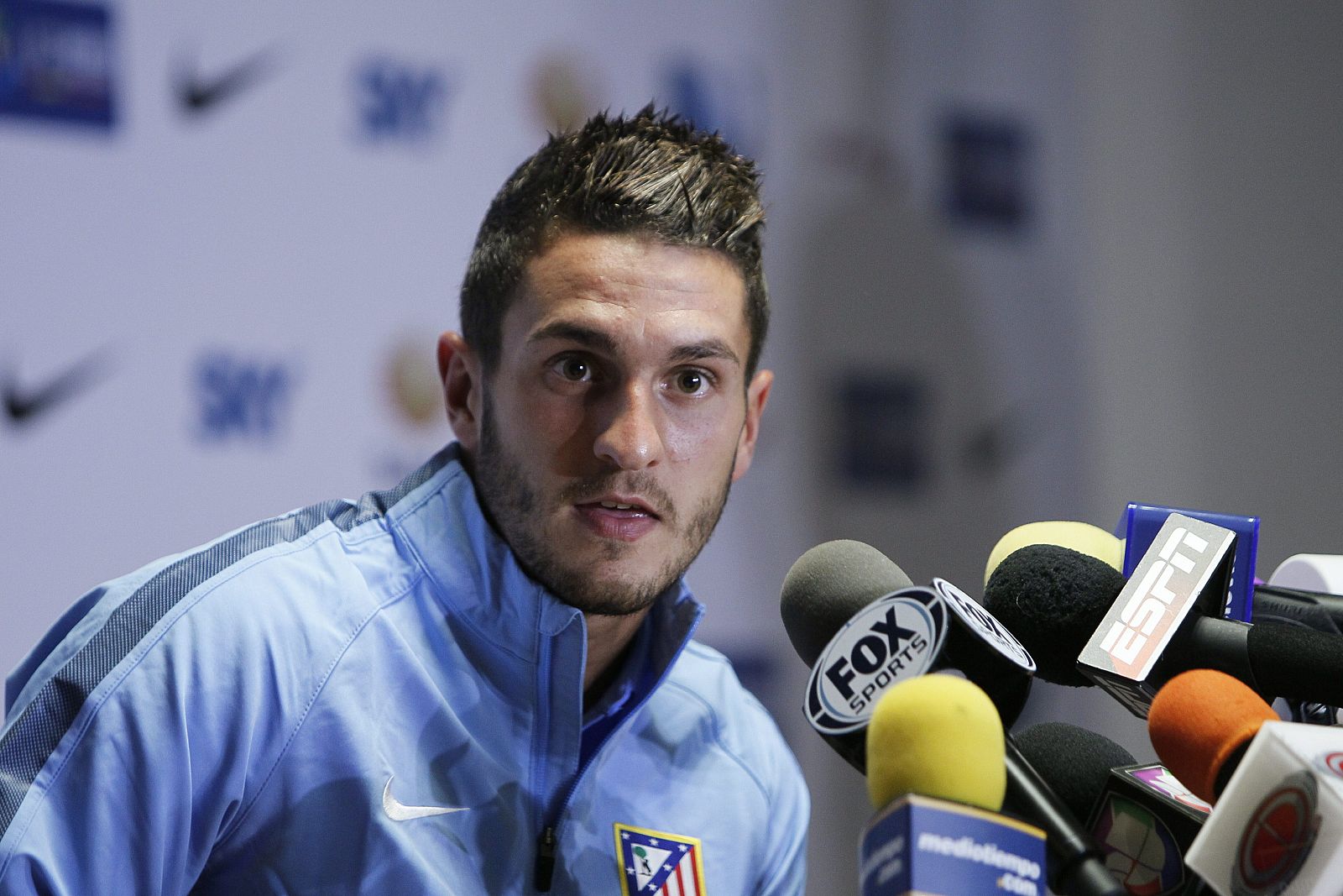 RUEDA DE PRENSA DEL ATLÉTICO DE MADRID EN EL ESTADIO AZTECA