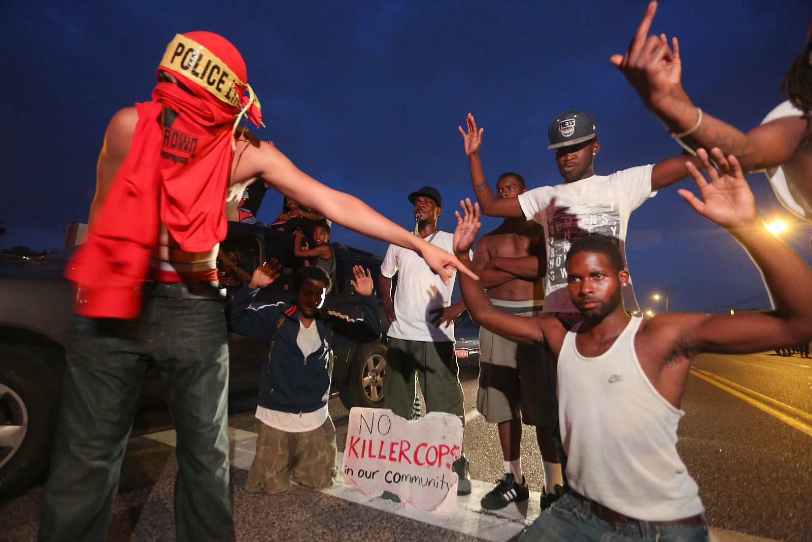 Protesta en Ferguson por la muerte de un afroamericano a manos de la policía
