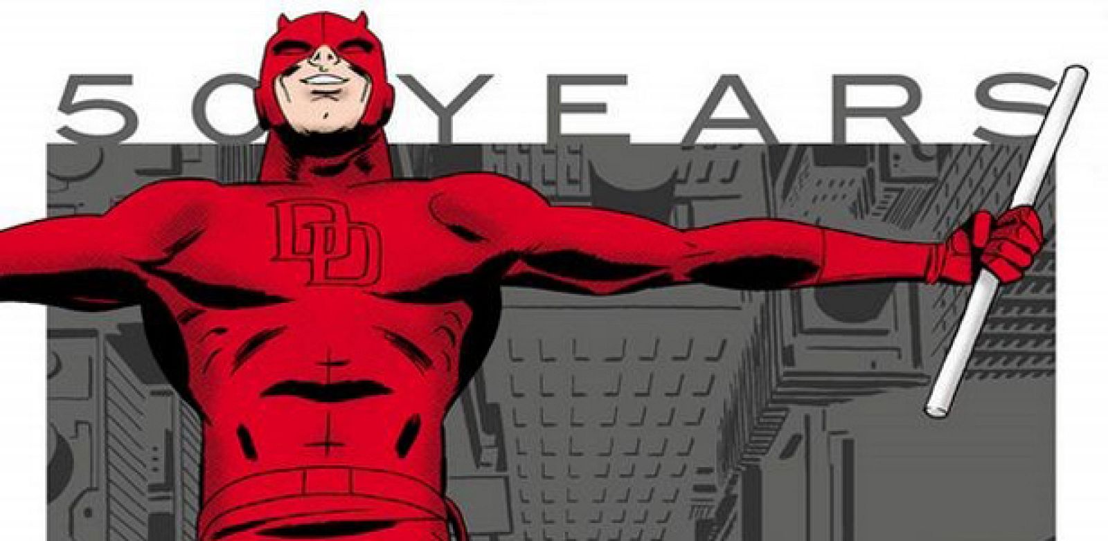 Fragmento de una portada de Marcos Martín para celebrar el 50 aniversario de 'Daredevil'