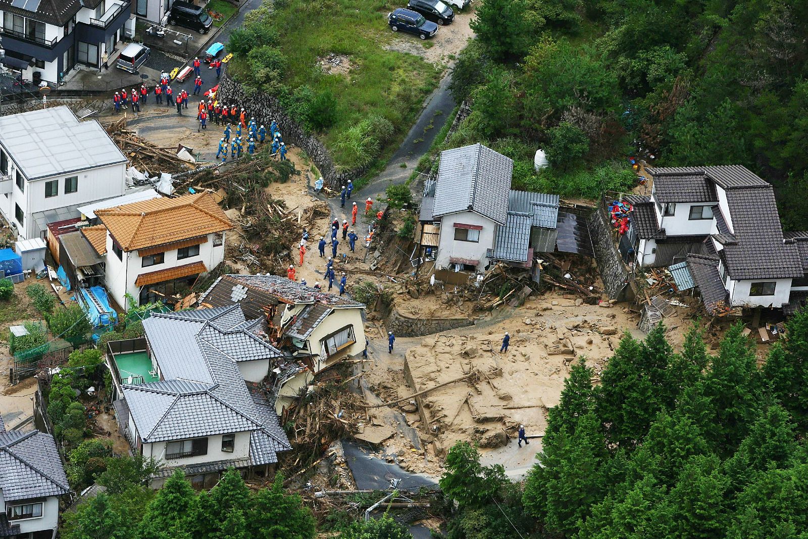 Corrimientos de tierras en Hiroshima