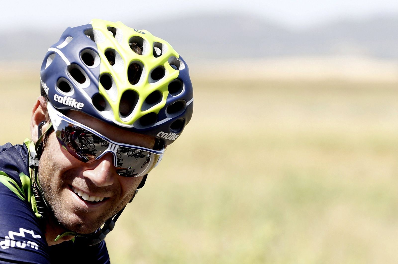 Imagen del ciclista español Alejandro Valverde durante la cuarta etapa de la Vuelta.
