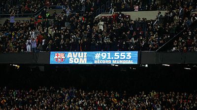 El Barça-Real Madrid en el Camp-Nou bate el récord mundial de público en un partido femenino