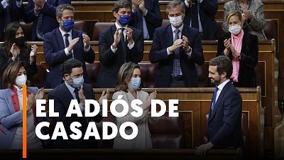 Casado se despide en el Congreso: "Entiendo la política desde el respeto al adversario y la entrega a los compañeros"