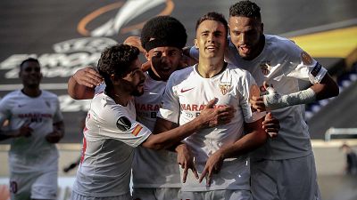 El Sevilla se exhibe ante la Roma para acceder a cuartos de Europa League