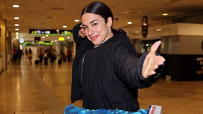Eurovisión 2023: El buen humor de Blanca Paloma al aterrizar en Madrid
