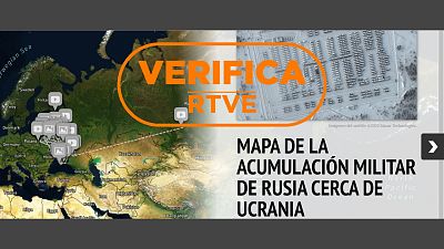Mapa de actividad militar rusa verificada cerca de Ucrania