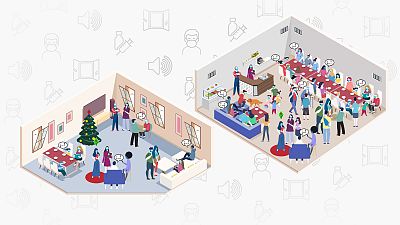 ¿Las vacunas salvarán las fiestas? Comprueba el riesgo de contagio en cenas y celebraciones de Navidad