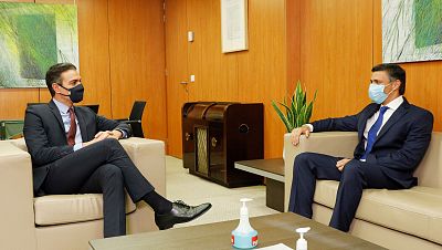 Sánchez se reúne con Leopoldo López en la sede de Ferraz