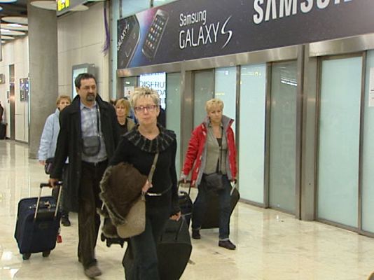 Telediario 1 - Llegada de turistas de Egipto