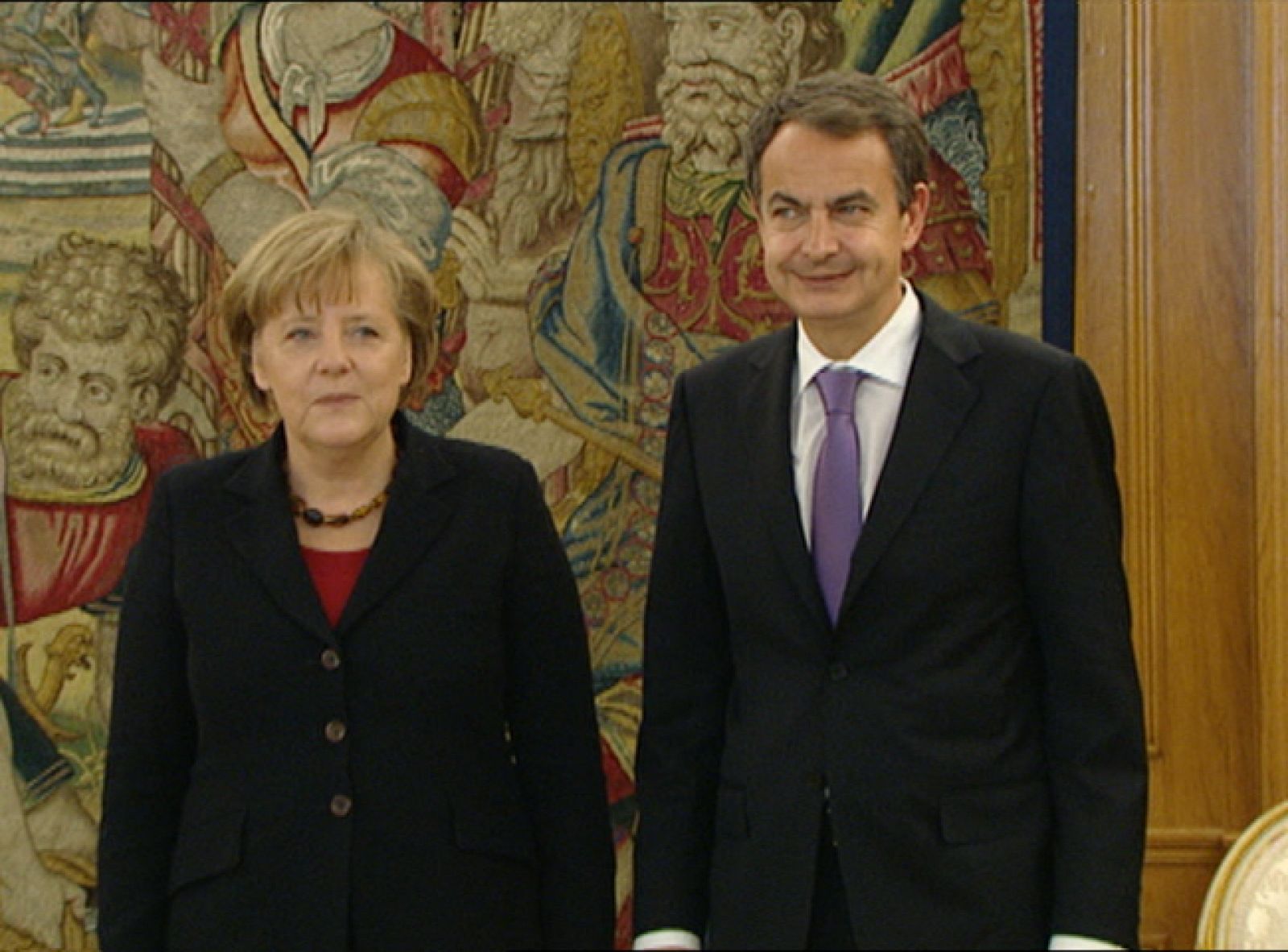 La cumbre hispano alemana reúne en Madrid a Angela Merkel y José Luis Rodriguez Zapatero 
