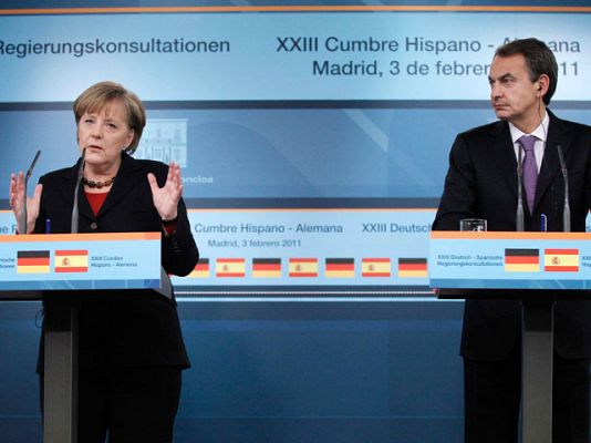 Rueda de prensa Merkel y Zapatero