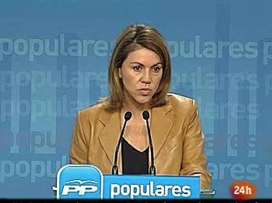 De Cospedal dice que "Batasuna no puede presentarse a las elecciones" y pide al Gobierno que actúe