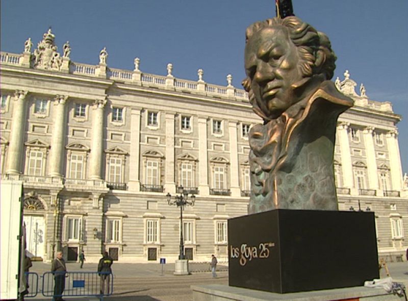 Un Goya de siete metros de alto y 1.300 kilos dará la bienvenida a todos a la gran fiesta del cine español 