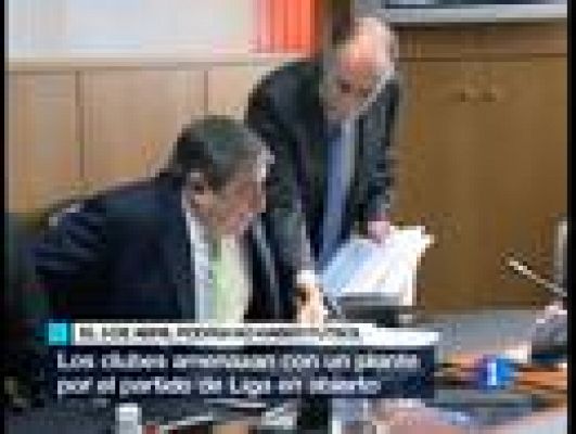 Telediario 1 - Los clubes amenazan con la huelga