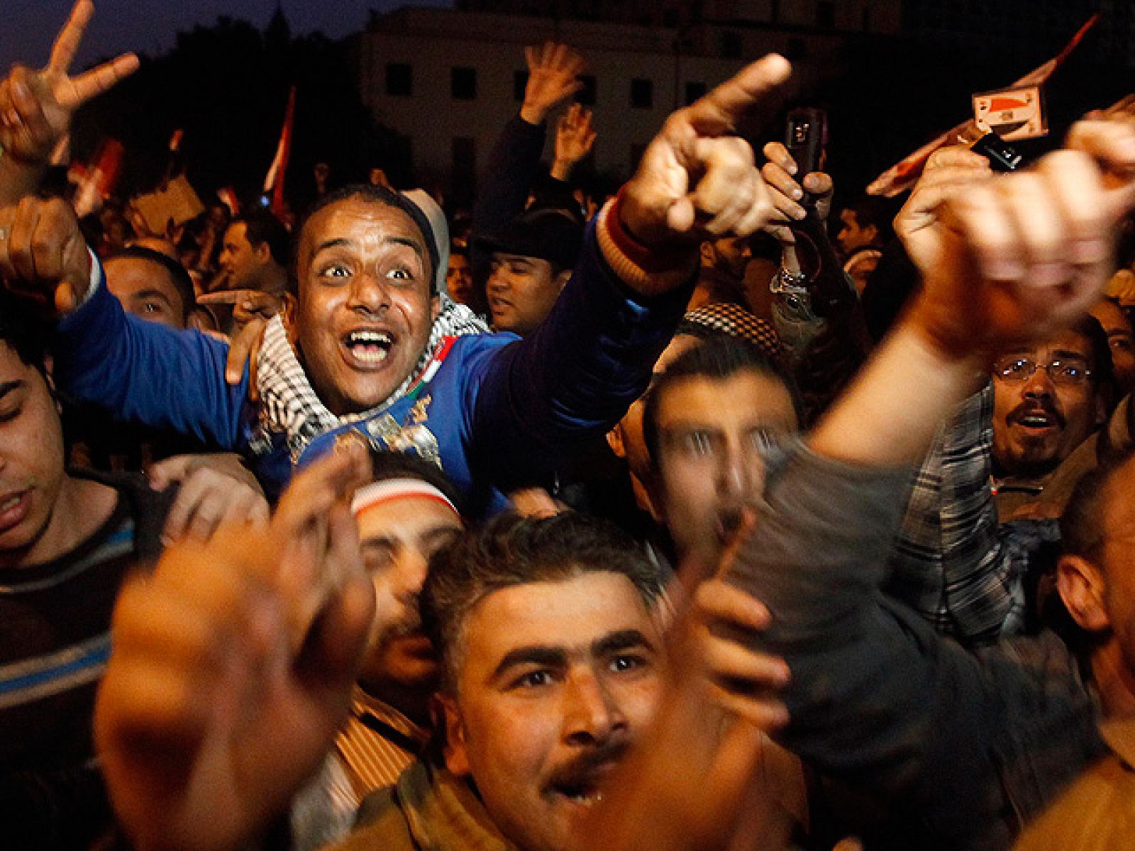 La plaza Tahrir celebra la marcha de Mubarak