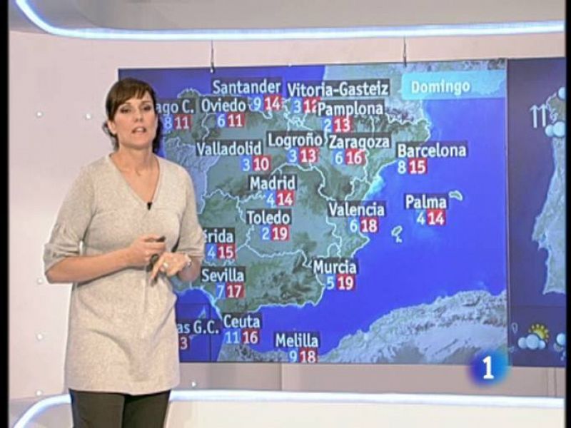  Un frente traerá lluvias el domingo