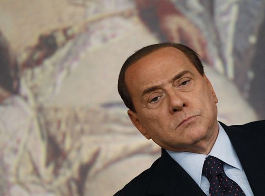 Telediario 1 - Primeras palabras de Berlusconi