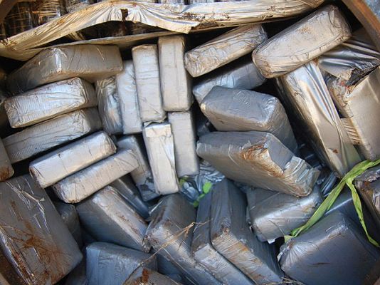 Telediario 1 - La cocaína llega en barcos