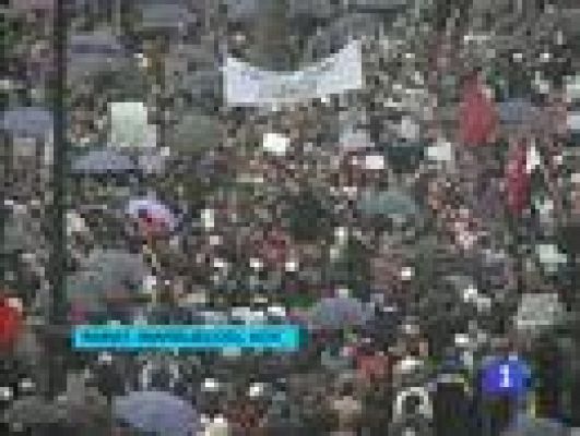 Telediario 1 - Marruecos vive un día de protestas