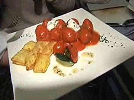 Albóndigas con patatas soufflé