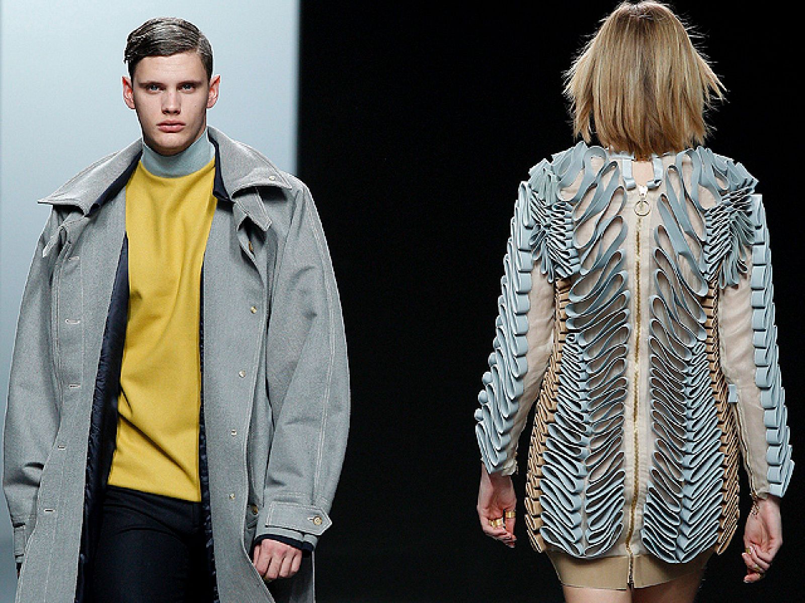 "Jubileo 2012" es el nombre de la colección de Martín Lamothe que ha presentado en la Cibeles Madrid Fashion Week, quien de manera genial ha abusado de la goma, material presente en tejidos y ornamentos. Trabajó la estética retro de los años 70 para crear dos líneas. En la primera, la espacial, se han visto cortes en diagonal y detalles que recordaban a los trajes militares de la antigua Unión Soviética.En la segunda, la olímpica, ha recreado a los nadadores y gimnastas rusos, y, como no podía ser de otra manera, ha echado mano de las gomas para crear unos soberbios bordados a modo de espigas.