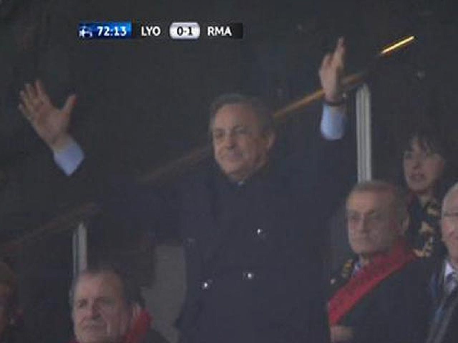 Florentino celebró el gol de Benzema