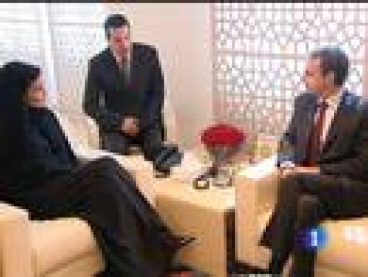 Telediario 1 - Viaje de Zapatero a Catar