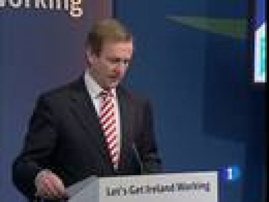 Telediario 1 - Situación de los bancos irlandeses