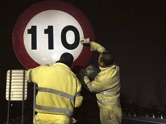 Telediario 1 - En vigor el límite de 110 km/h