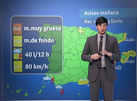 El tiempo - Cielos nubosos en la península