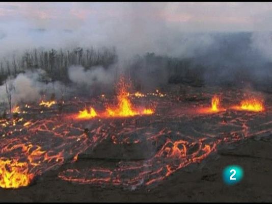 Volcán en erupción en Hawai