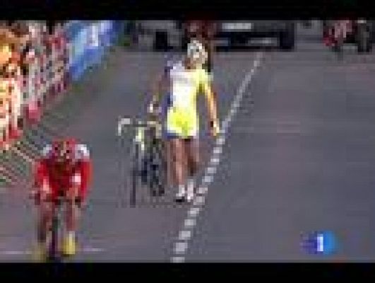 Telediario 1 - Caída en pleno sprint