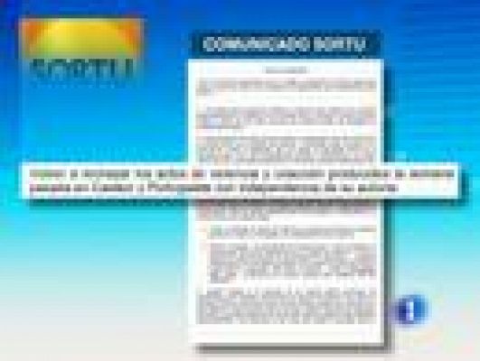 Telediario 1 - Sortu se desmarca de ETA