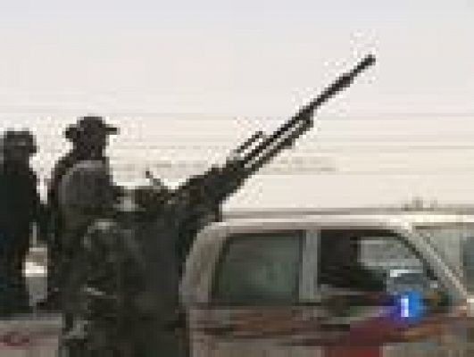 Telediario 1 - Las fuerzas de Gadafi siguen ganando terreno