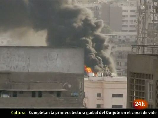 Incendio en un ministerio egipcio