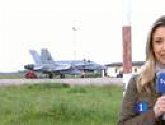 Telediario 1 - Los cinco aviones españoles completan con "éxito" su primera misión conjunta en Libia