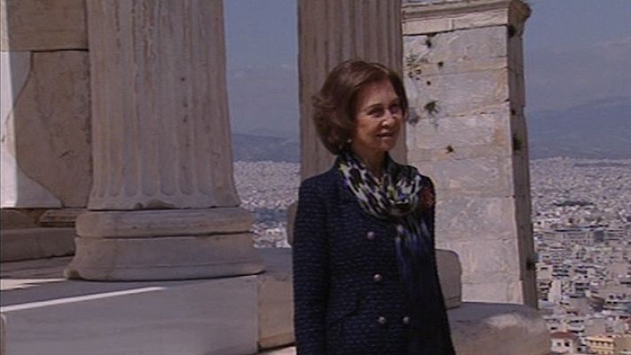 Telediario 1 - La Reina está en Atenas