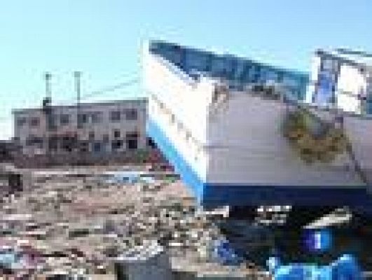 Telediario 1 - Gran parte de la flota destruida