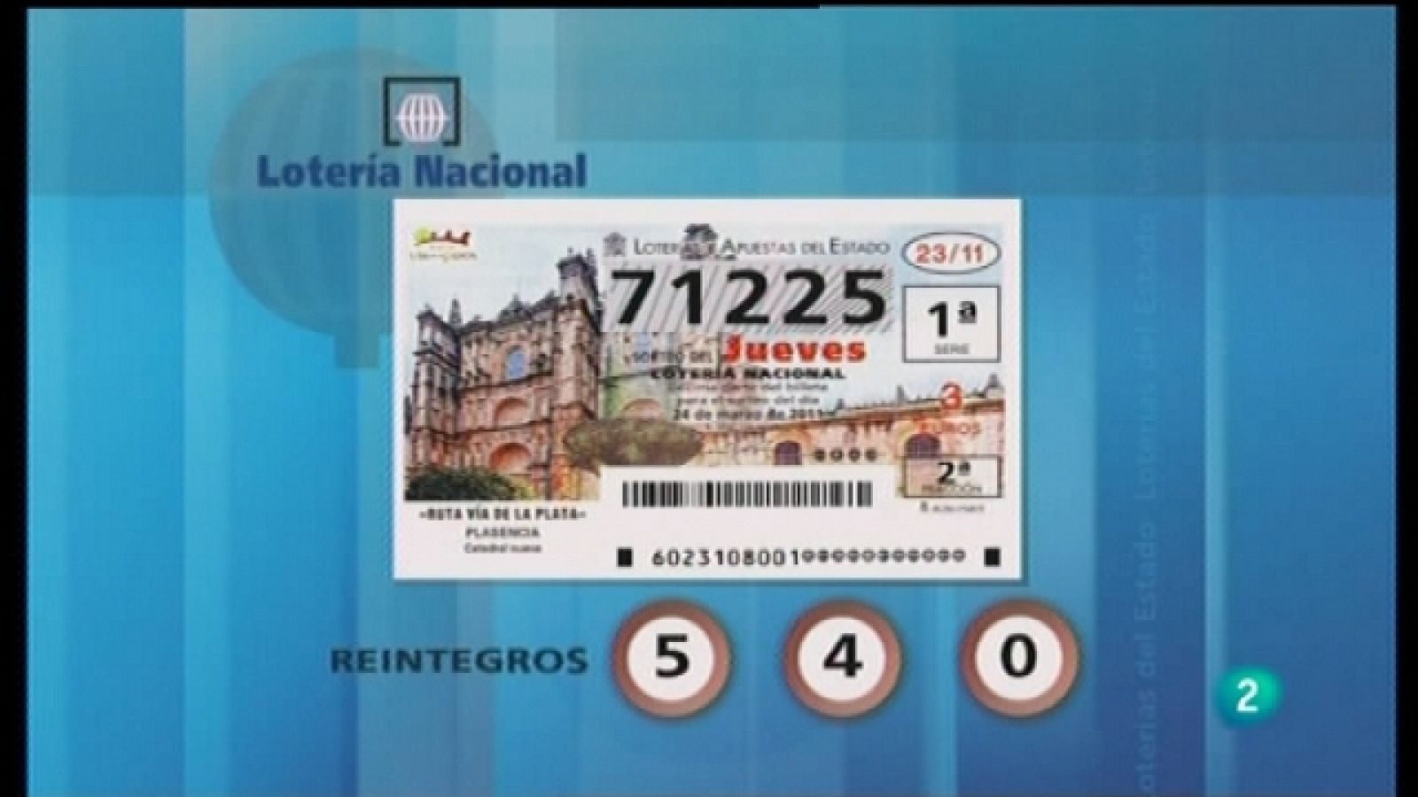 Lotería diaria - 24/03/11 - Loterías | Ver