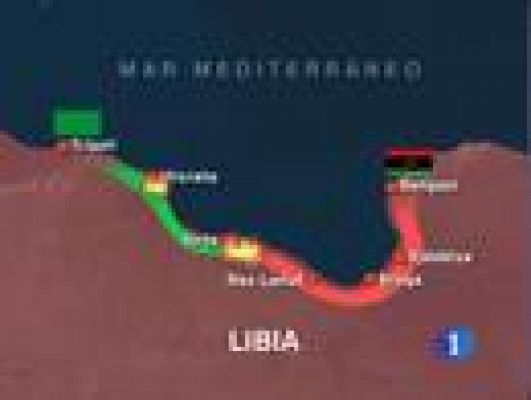 Telediario 1 - Los rebeldes tratan de tomar Sirte