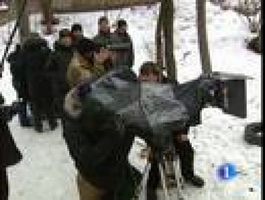 Telediario 1 - Rodaje de 'Sangre en la Nieve'