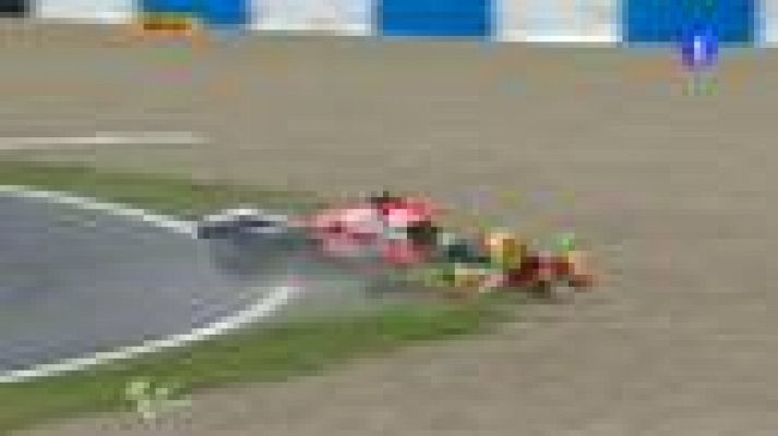  - Primera caída de Rossi con la Ducati