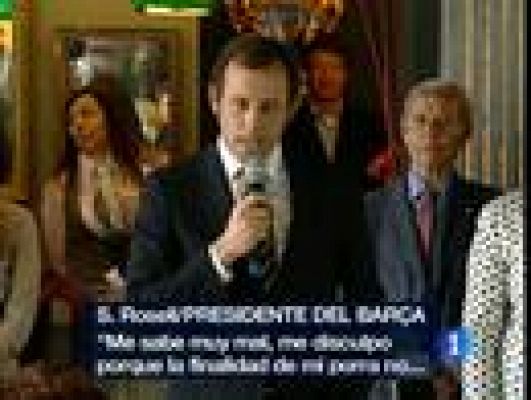 Telediario 1 - Rosell pide disculpas por su 'porra'