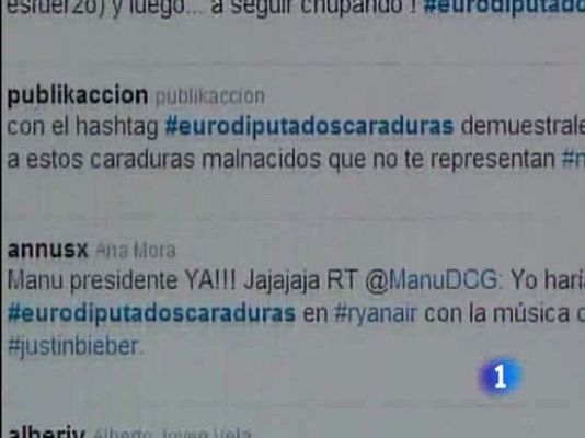 Telediario 1 - Escándalo en las redes sociales