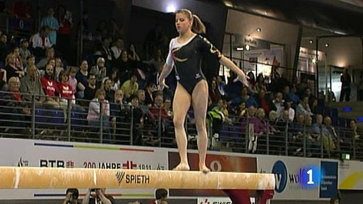 Telediario 1 - Discreto debut en el europeo de gimnasia