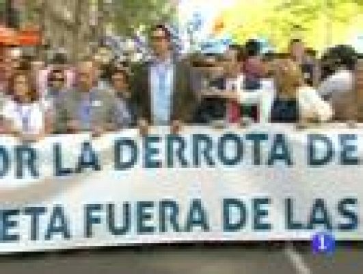 Telediario 1 - Manifestación de la AVT
