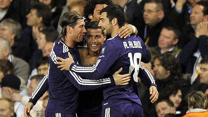 Un gol de Cristiano Ronaldo dio la victoria al Real Madrid en White Hart Lane frente al Tottenham y selló la clasificación merengue a semifinales de la Champions.