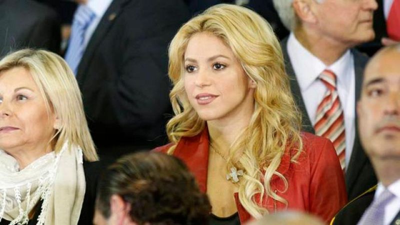 La cantante colombiana Shakira, novia de Gerard Piqué, sufrió en la primera parte de la final con las ocasiones del Madrid sobre el equipo de su pareja, el Barça